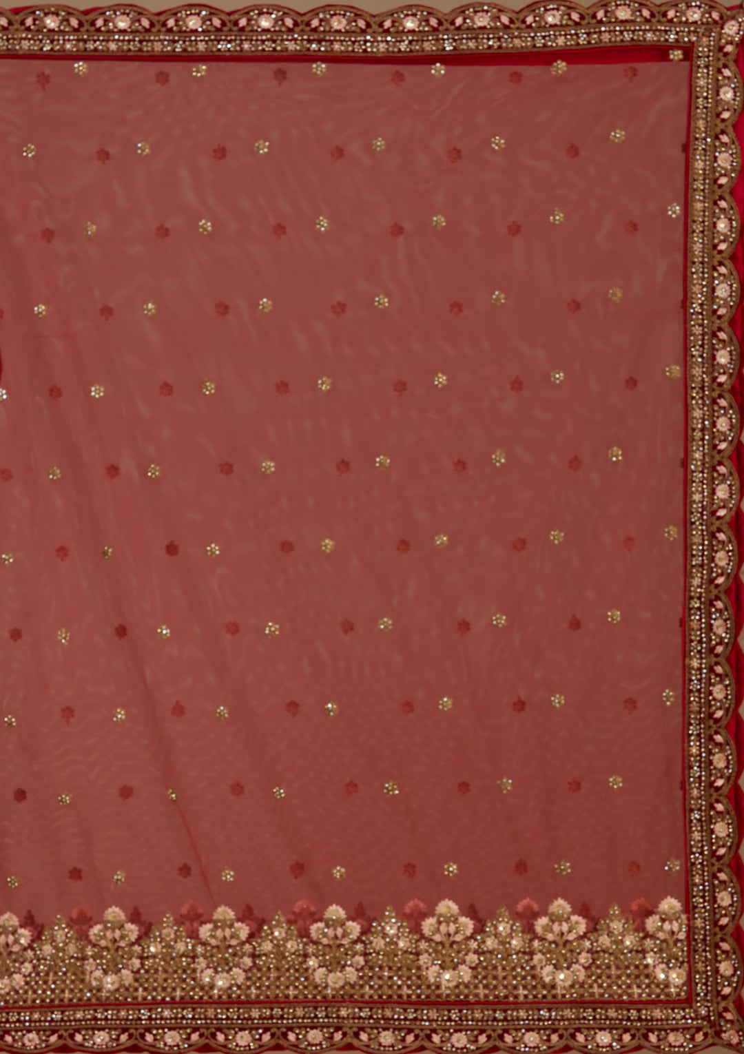 Maroon Cording Velvet Readymade Lehenga
