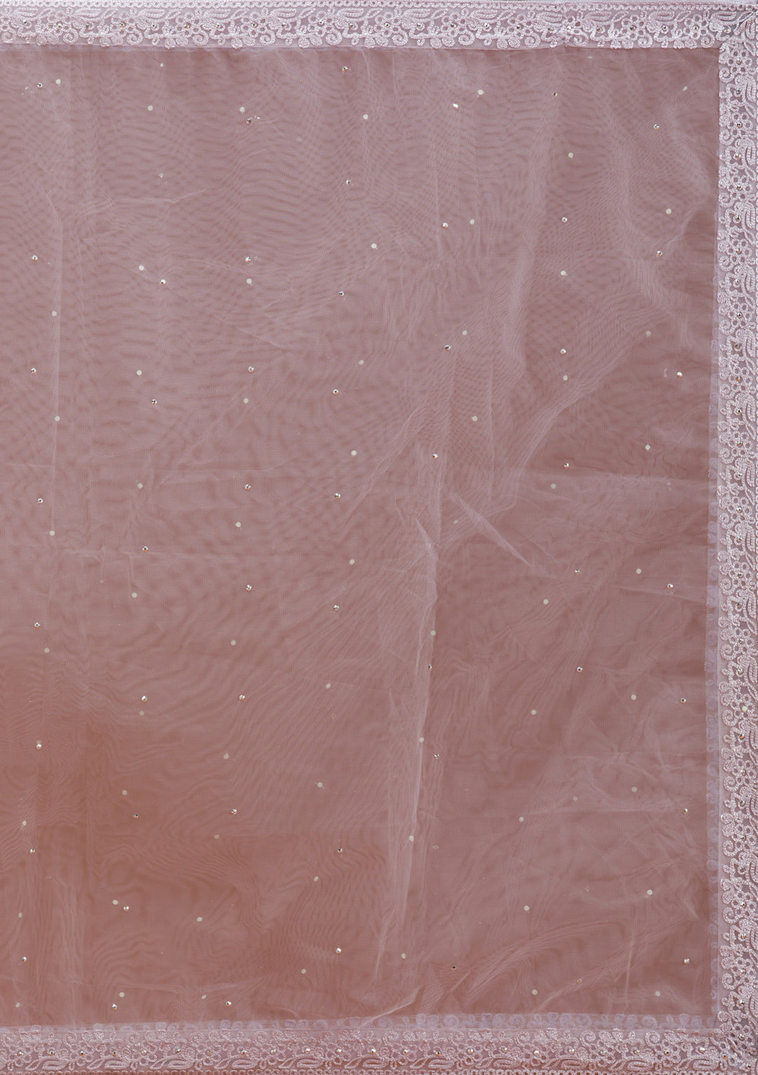 Light Grey Threadwork Net Readymade Lehenga