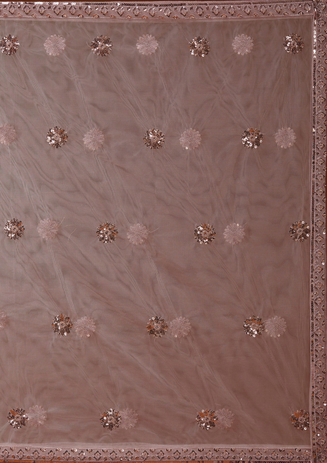 Baby Pink Cutdana Net Readymade Lehenga