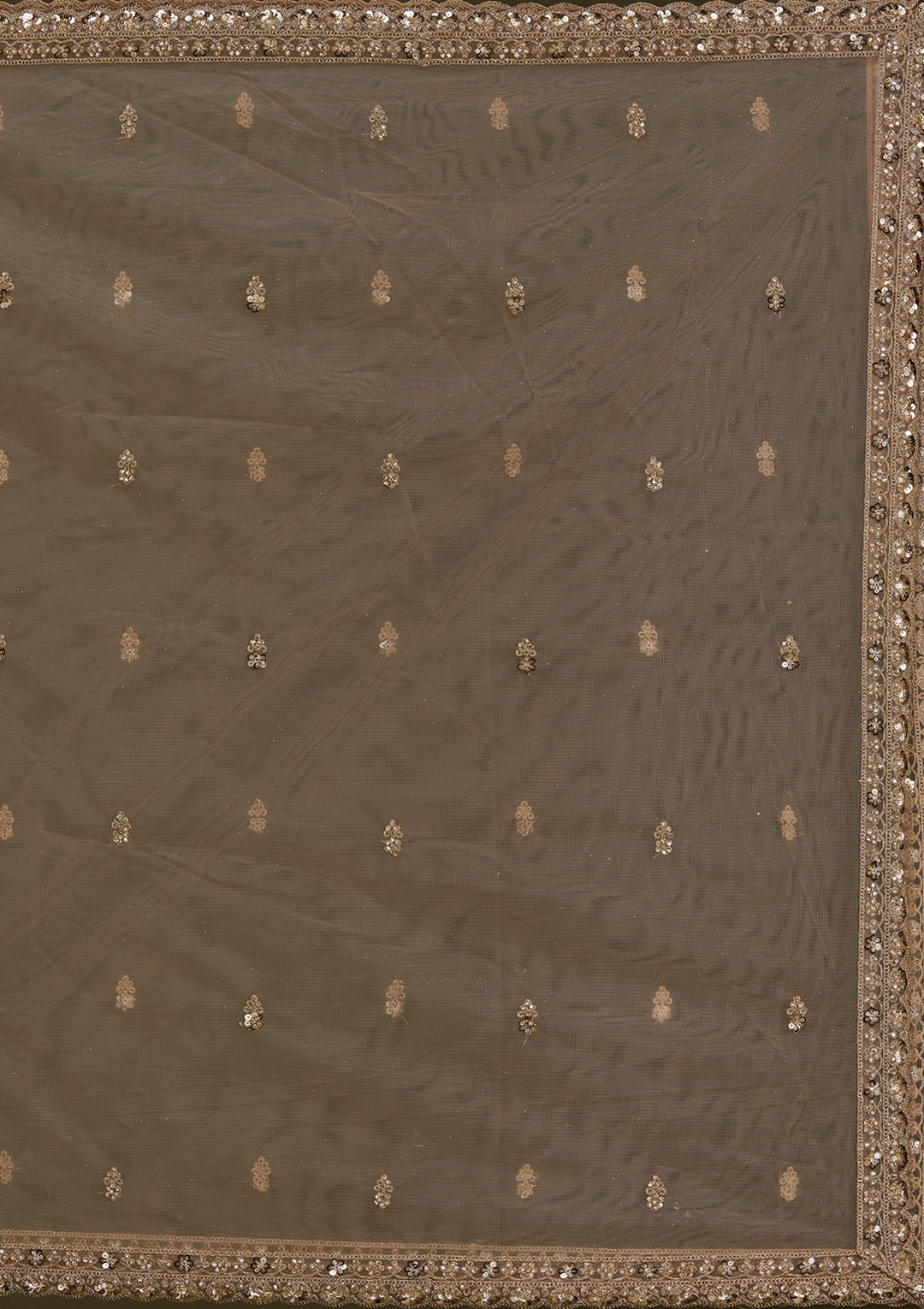 Beige Cording Dola Silk Readymade Lehenga