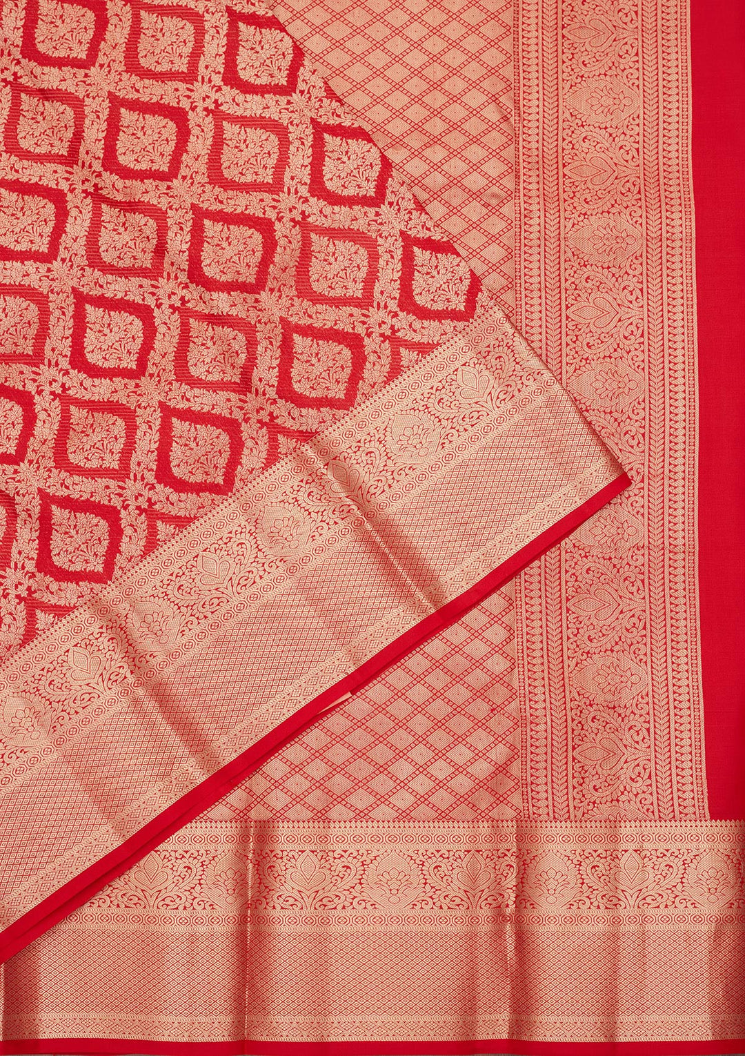 Red Zariwork Pure Silk Saree