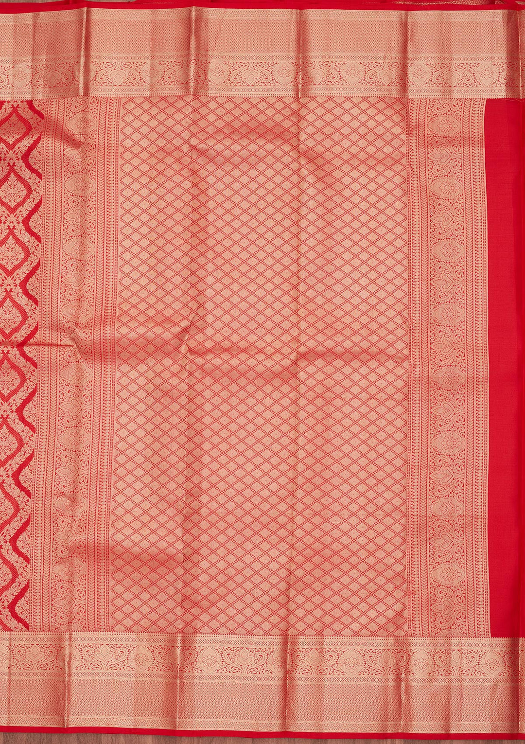 Red Zariwork Pure Silk Saree