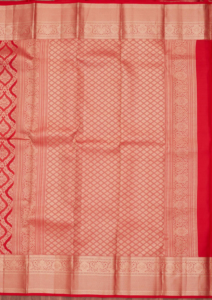 Red Zariwork Pure Silk Saree