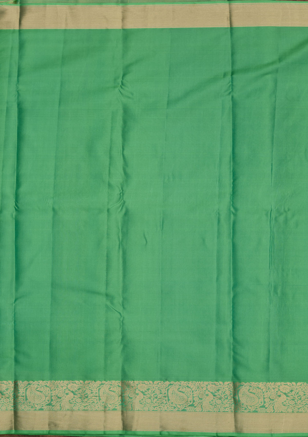 Parrot Green Zariwork Pure Silk Saree