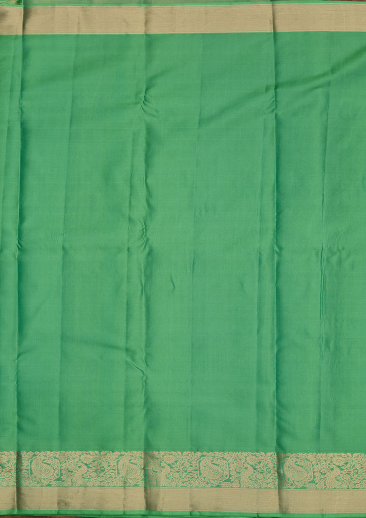 Parrot Green Zariwork Pure Silk Saree