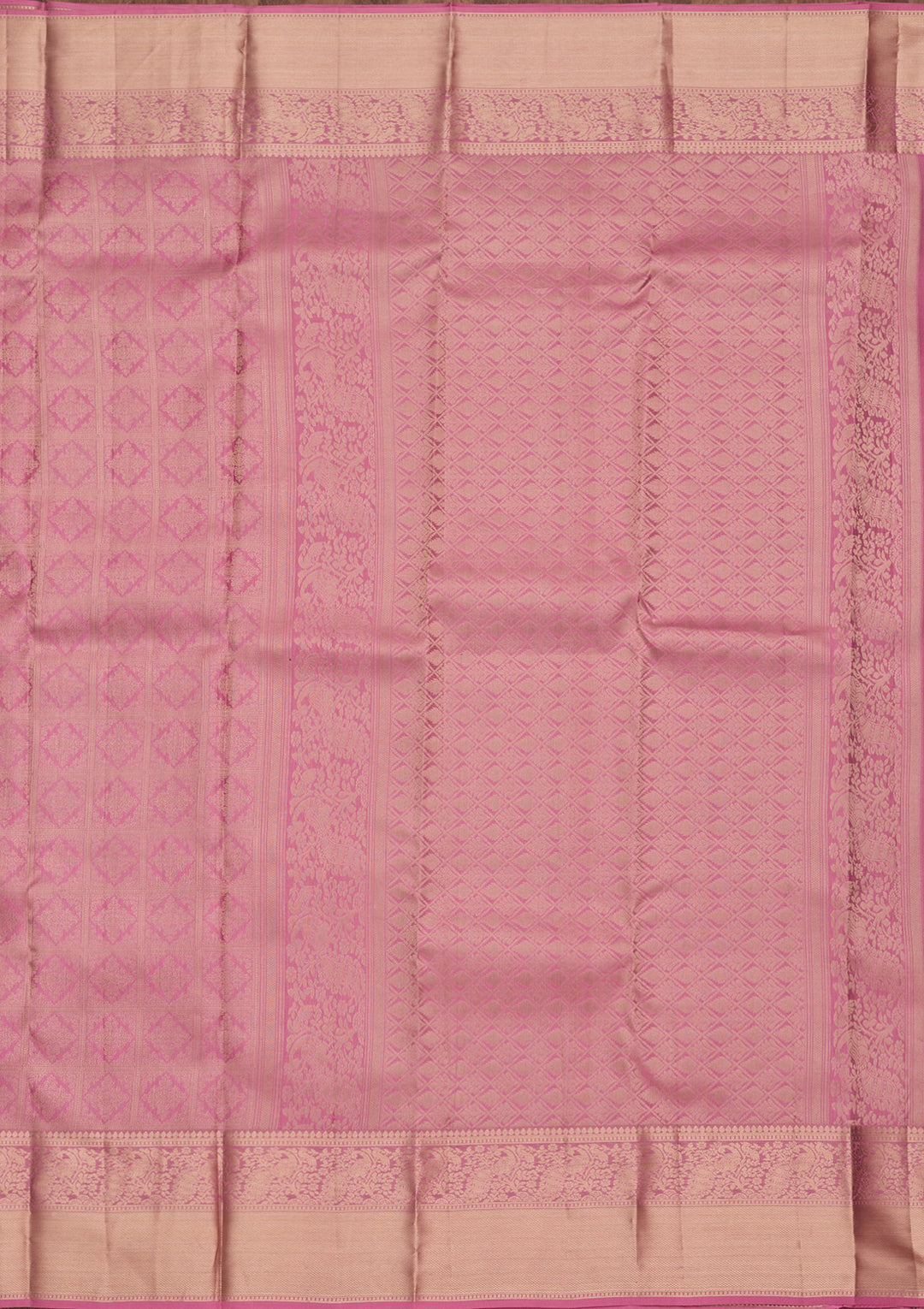 Onion Pink Zariwork (Gold) Silk Saree