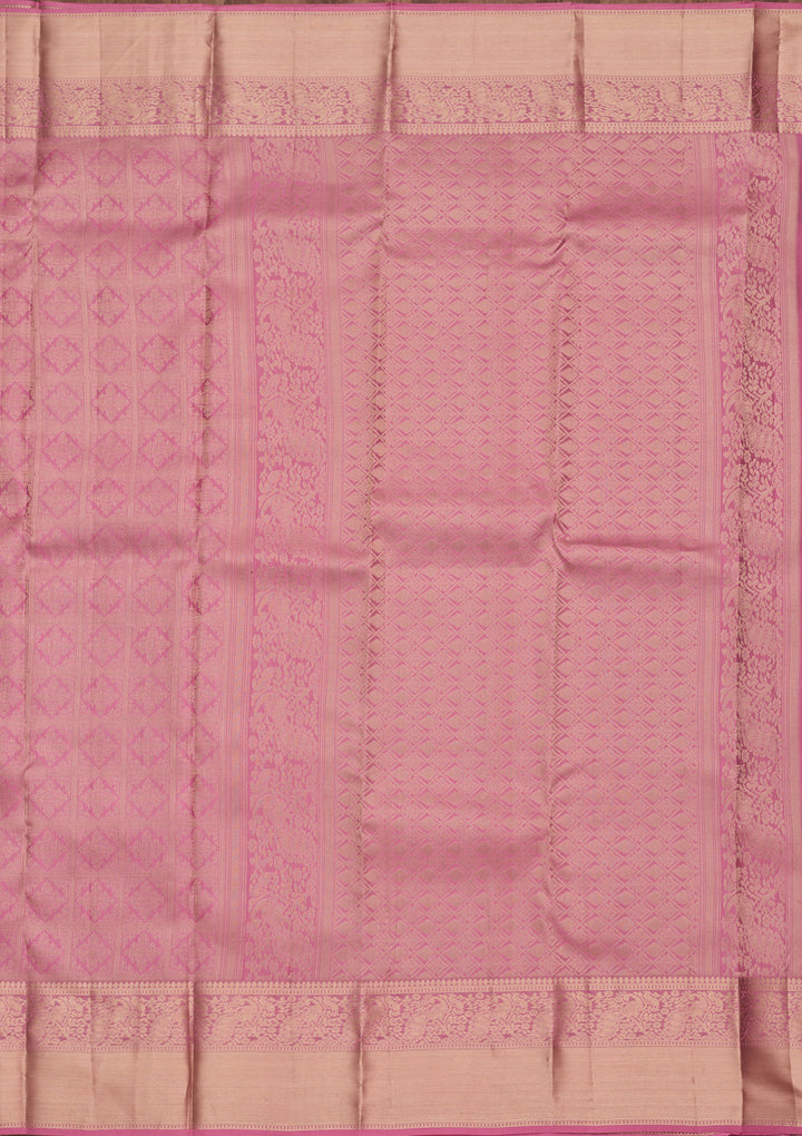 Onion Pink Zariwork (Gold) Silk Saree