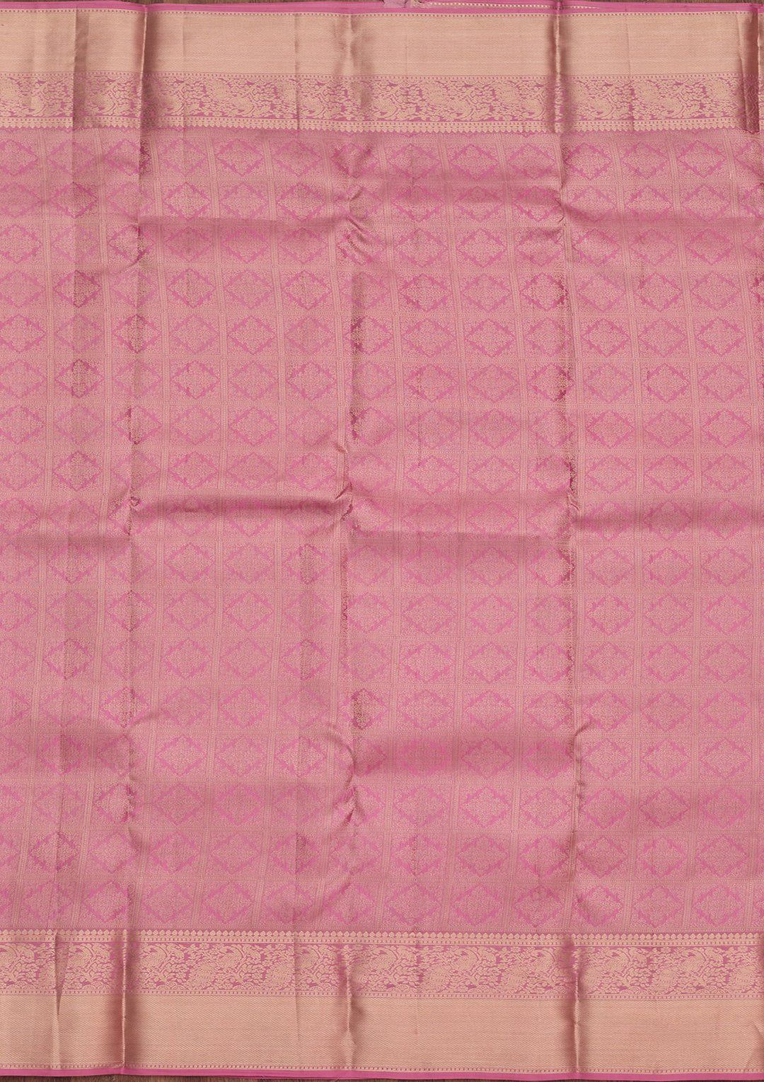 Onion Pink Zariwork (Gold) Silk Saree