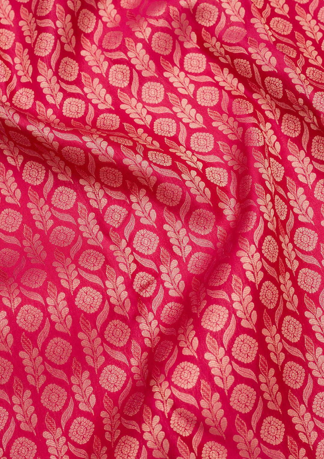 Rani Pink Zariwork (Gold) Silk Saree