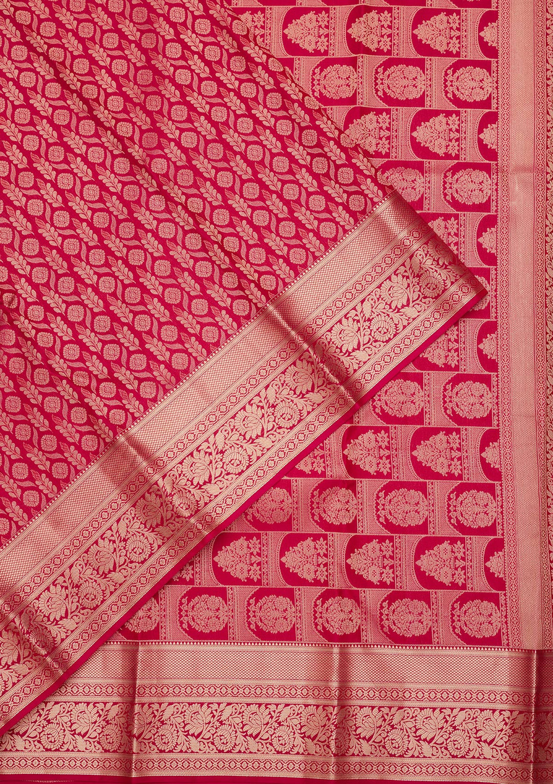 Rani Pink Zariwork (Gold) Silk Saree