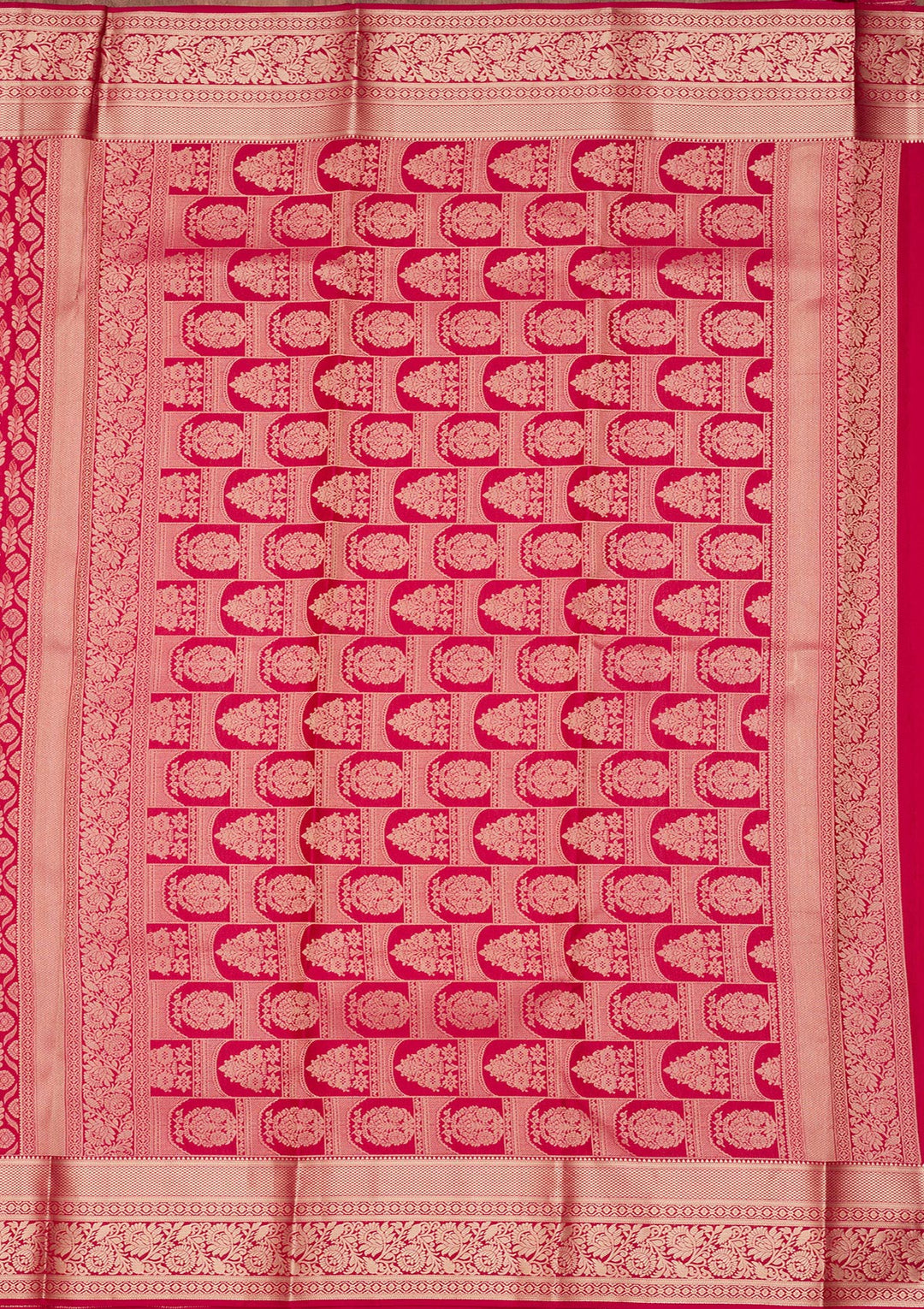 Rani Pink Zariwork (Gold) Silk Saree