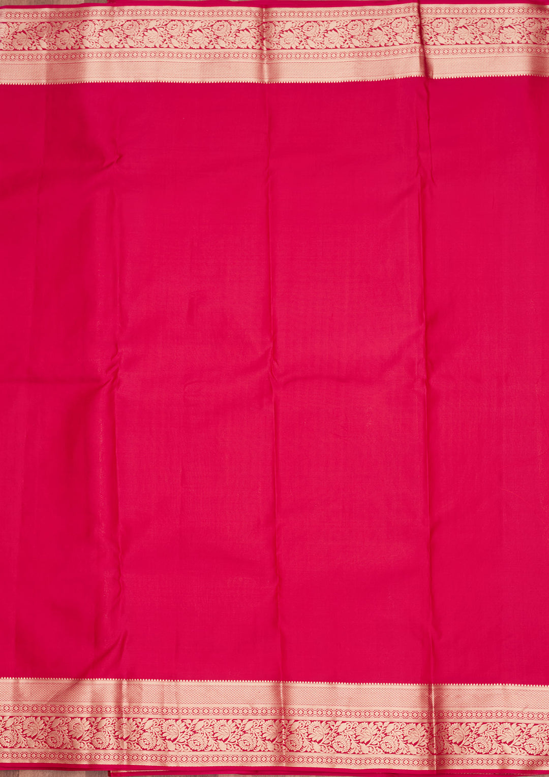 Rani Pink Zariwork (Gold) Silk Saree