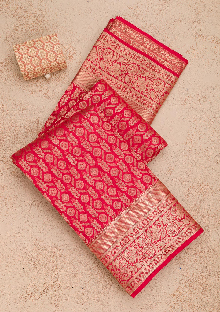 Red Zariwork Pure Silk Saree