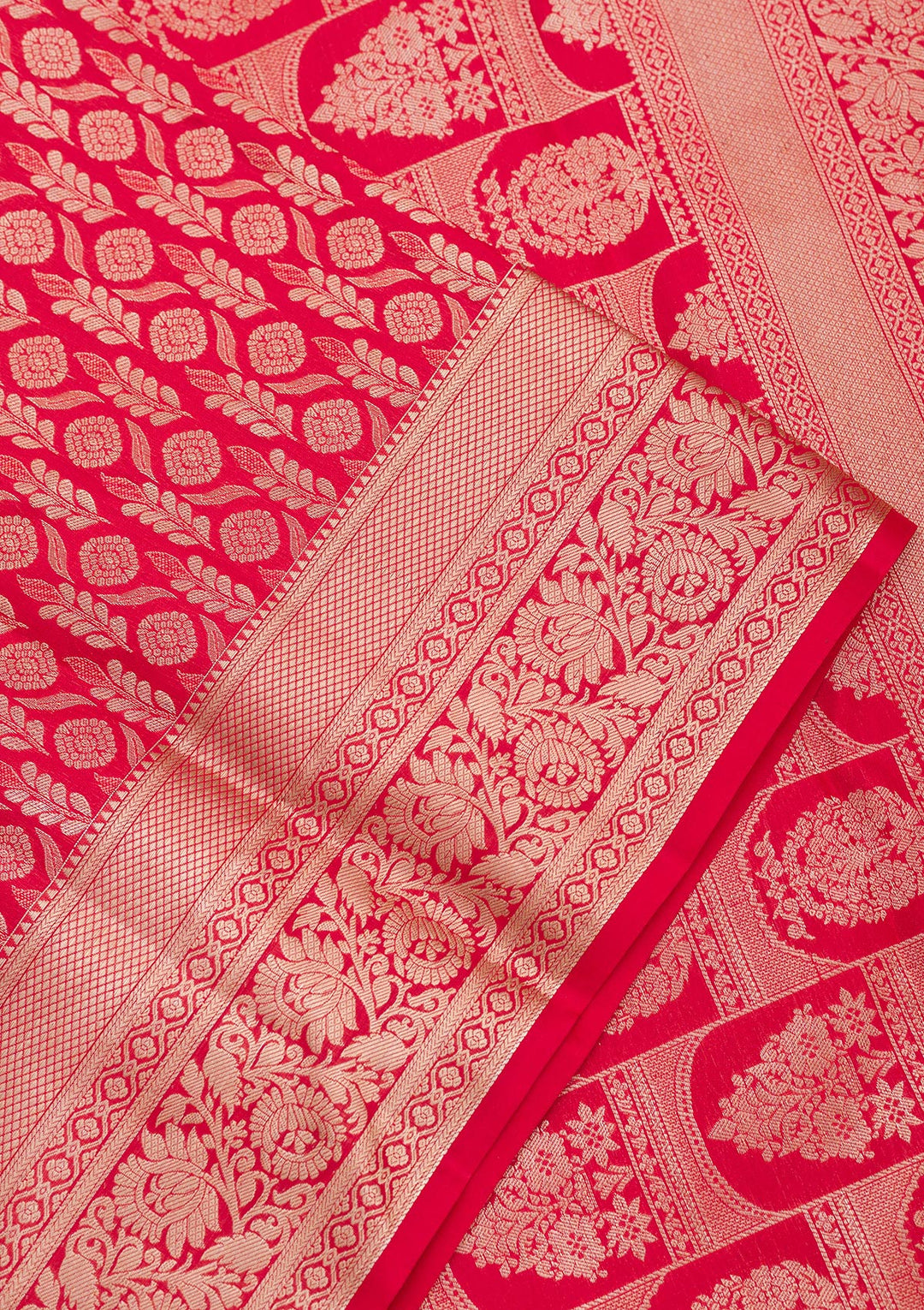 Red Zariwork Pure Silk Saree