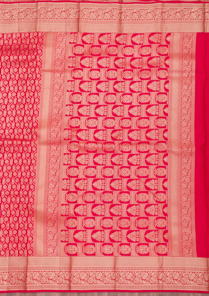 Red Zariwork Pure Silk Saree