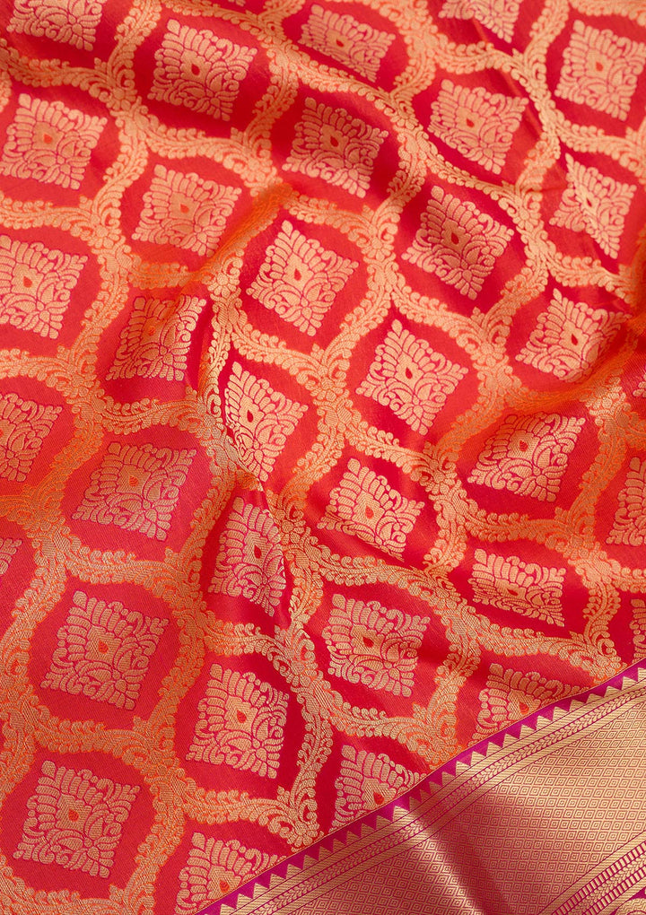 Red Zariwork Pure Silk Saree