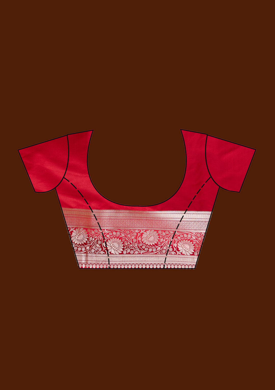 Maroon Zariwork (Silver) Satin Silk Saree