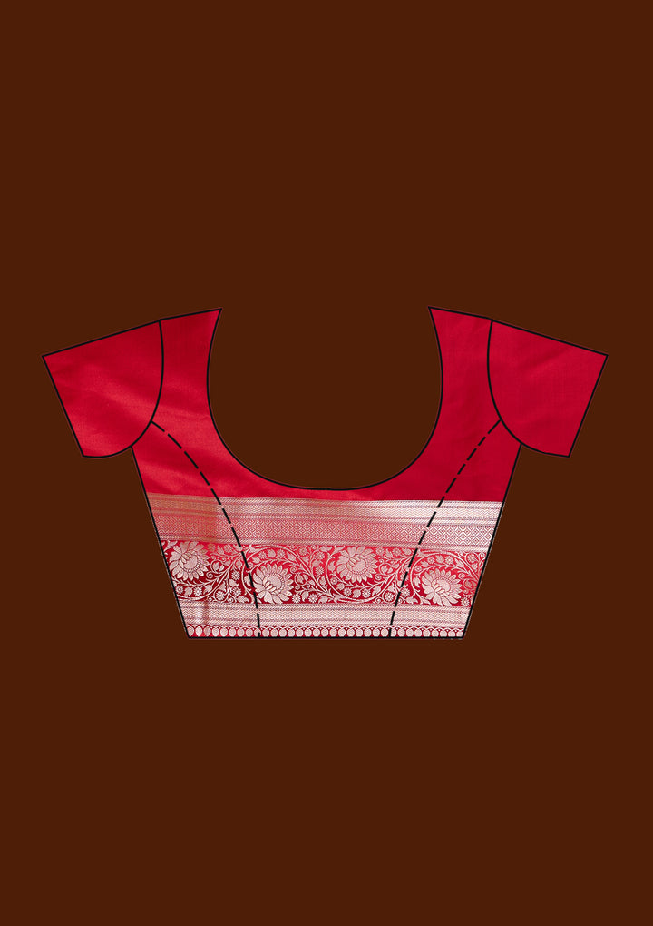 Maroon Zariwork (Silver) Satin Silk Saree