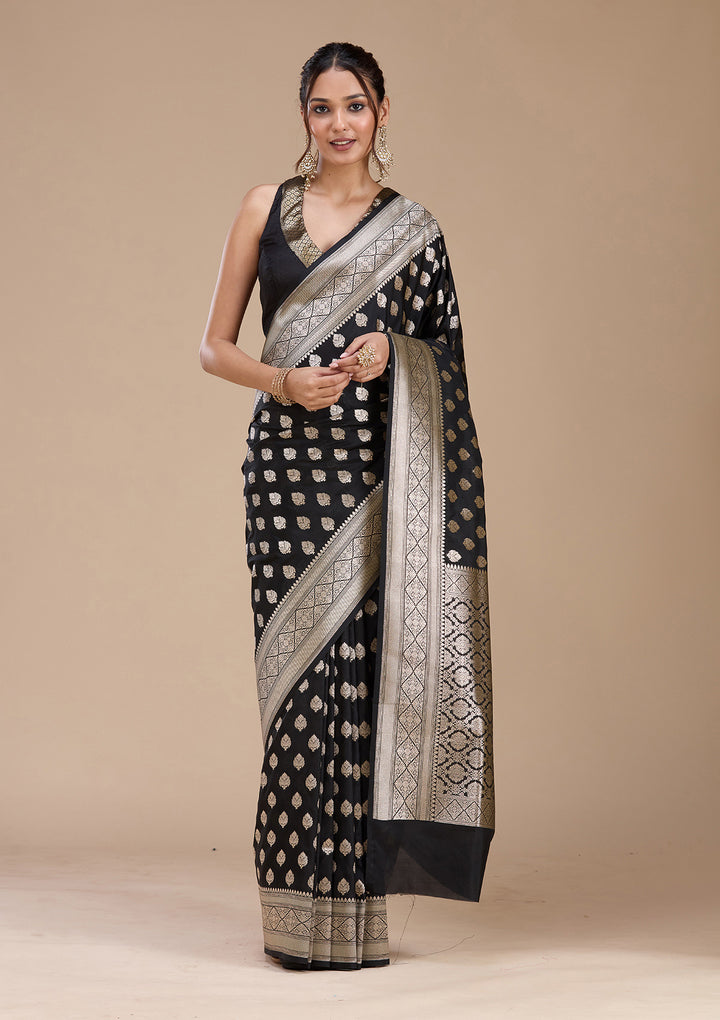Black Zariwork (Gold) Silk Saree