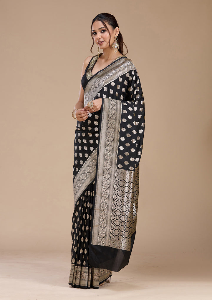 Black Zariwork (Gold) Silk Saree