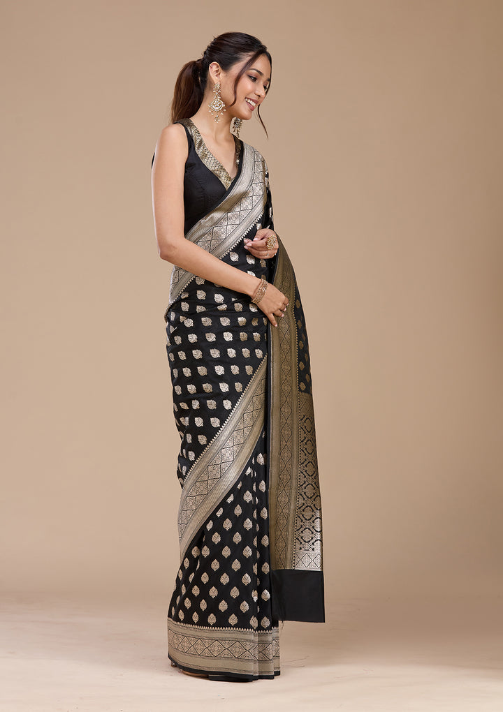 Black Zariwork (Gold) Silk Saree