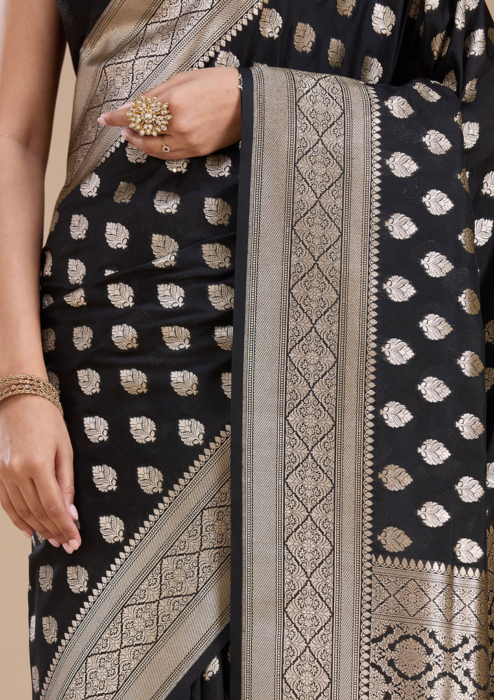 Black Zariwork (Gold) Silk Saree