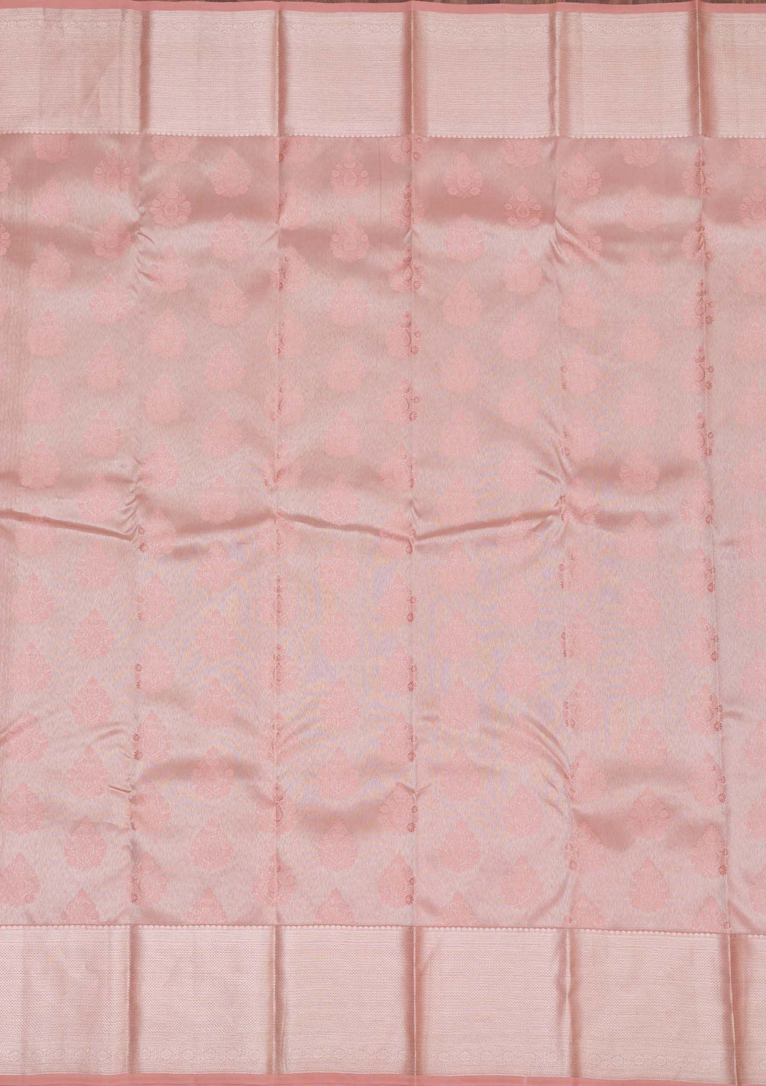 Peach Zariwork Pure Silk Saree