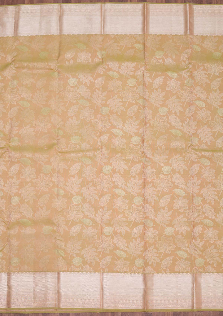 Parrot Green Zariwork Pure Silk Saree