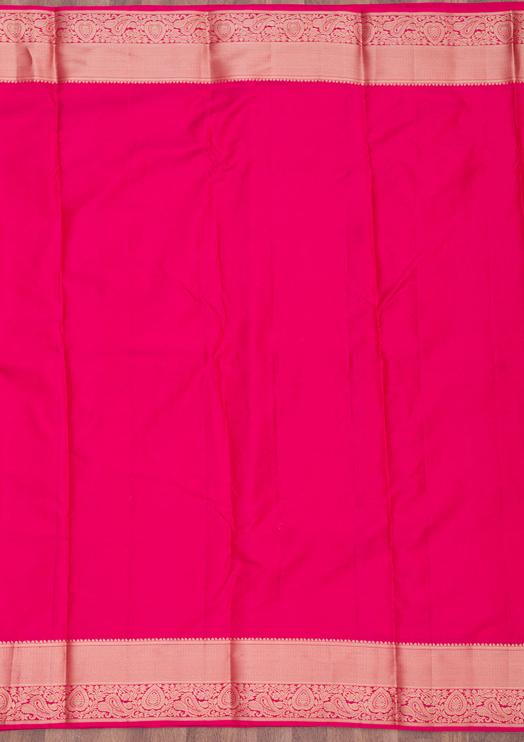 Rani Pink Zariwork Pure Silk Saree