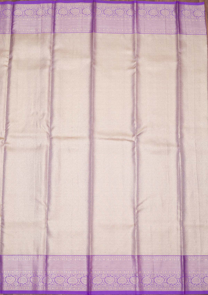 Beige Zariwork Pure Silk Saree
