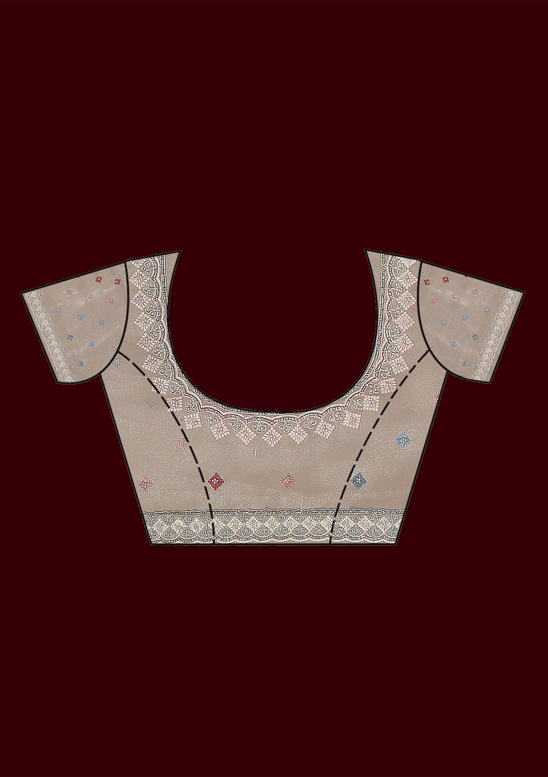 Beige Zariwork Tissue Saree