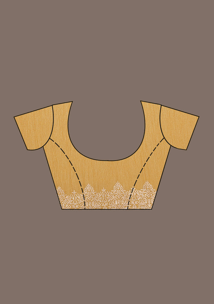 Mustard Sequins Tissue Saree