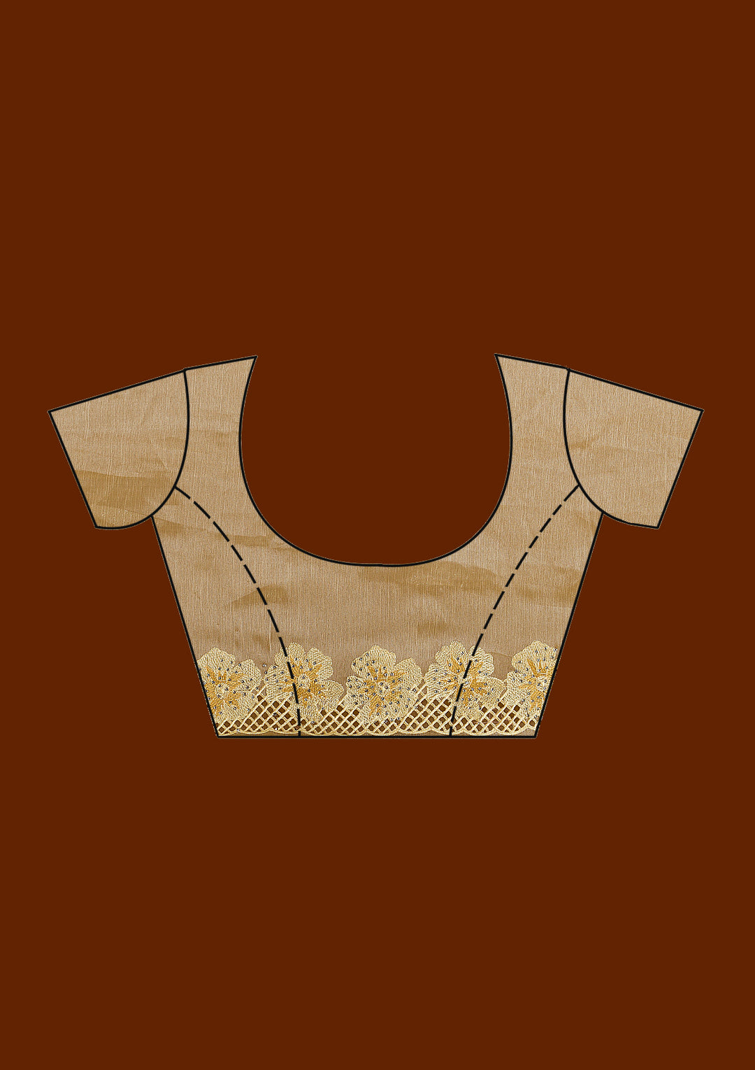 Yellow Stonework Tissue Saree