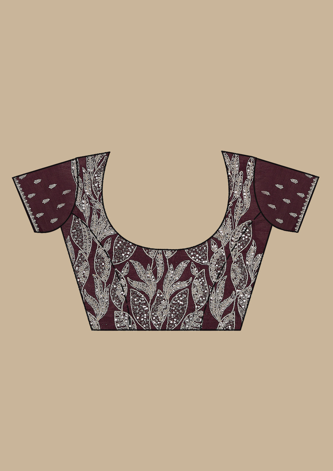 Purple Sequins Tissue Saree