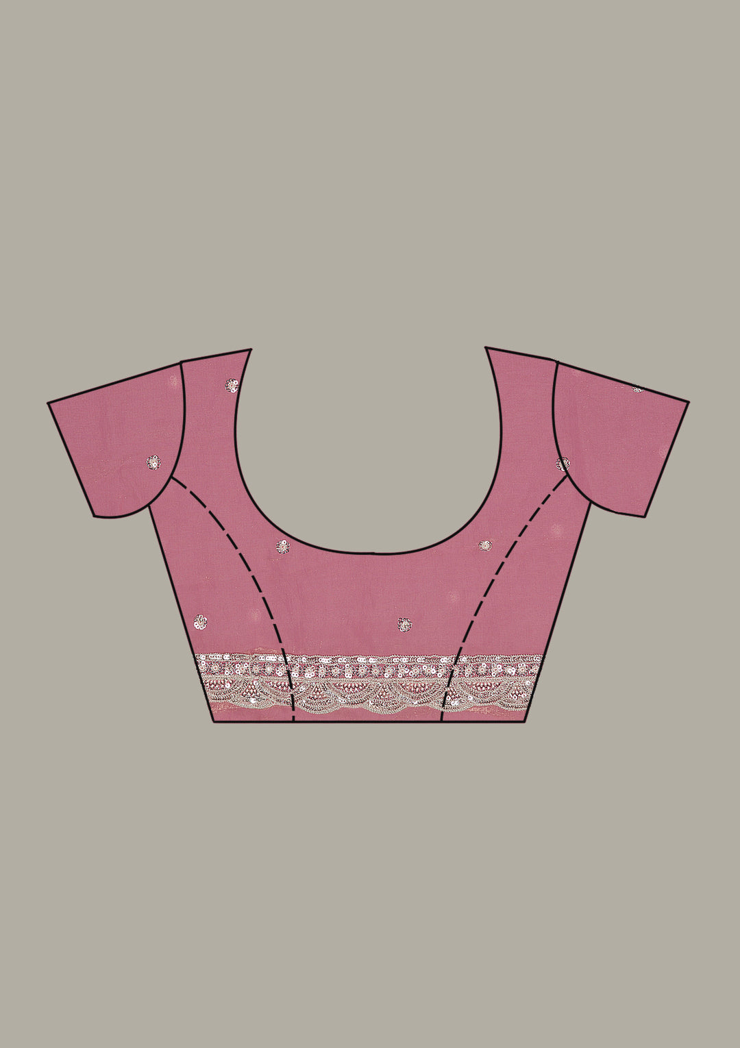 Baby Pink Cording Tissue Saree