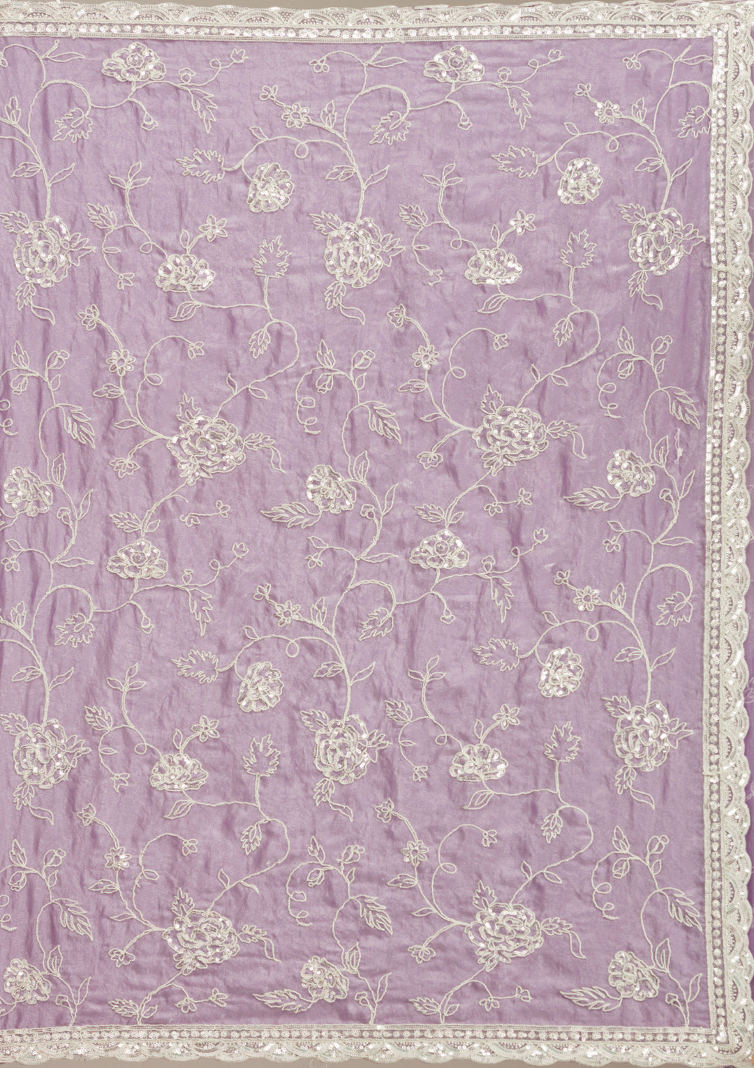 Lavender Cording Tissue Saree
