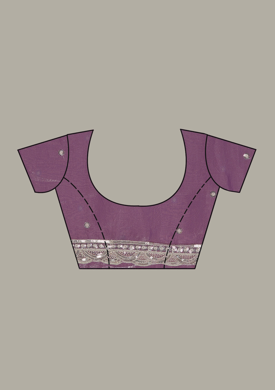 Lavender Cording Tissue Saree