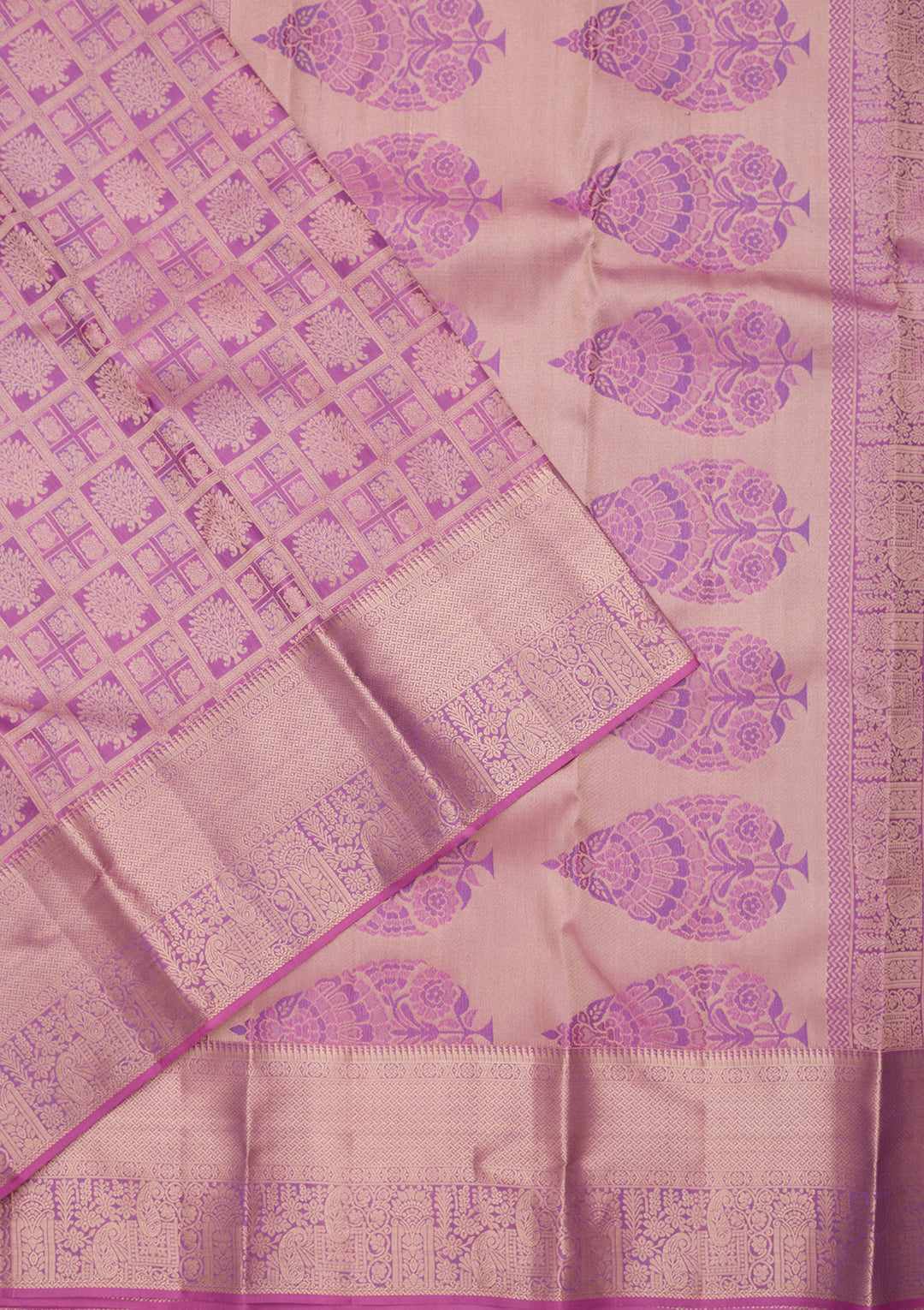 Lavender Zariwork Silk Saree