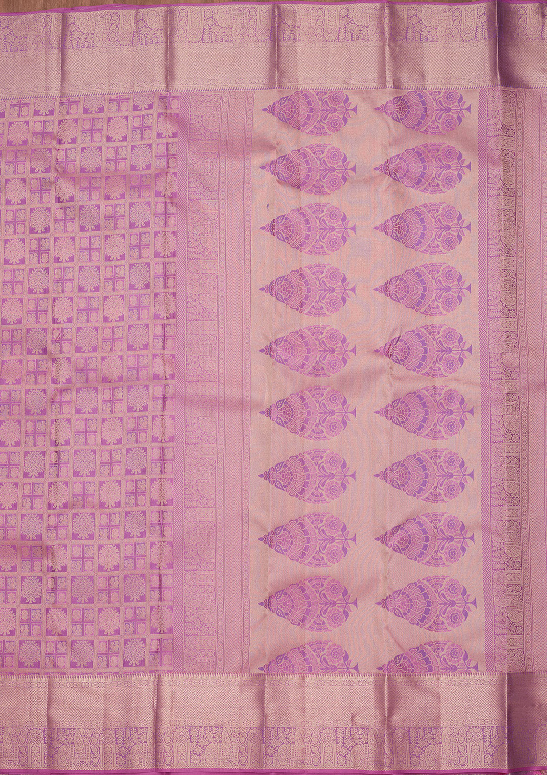 Lavender Zariwork Silk Saree