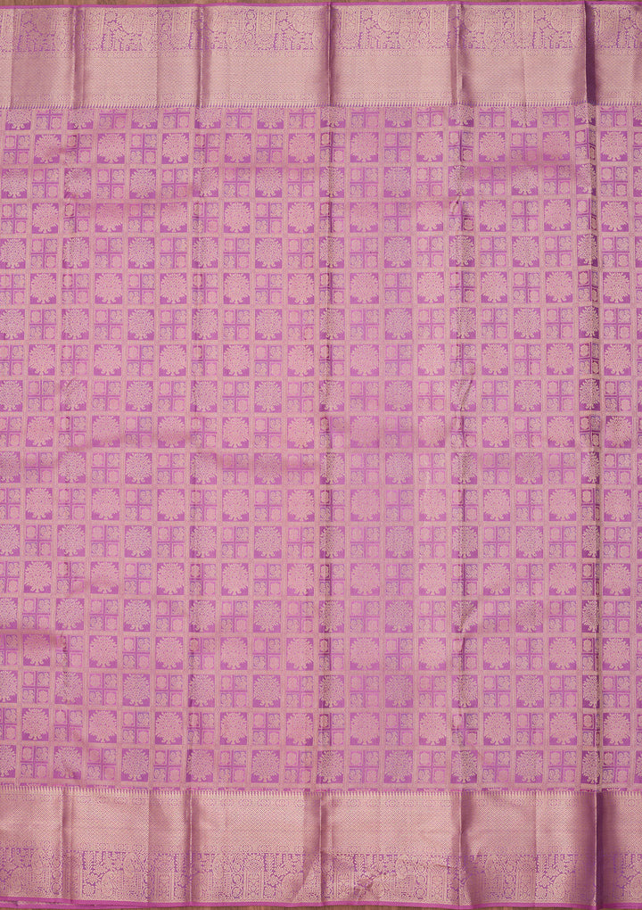 Lavender Zariwork Silk Saree