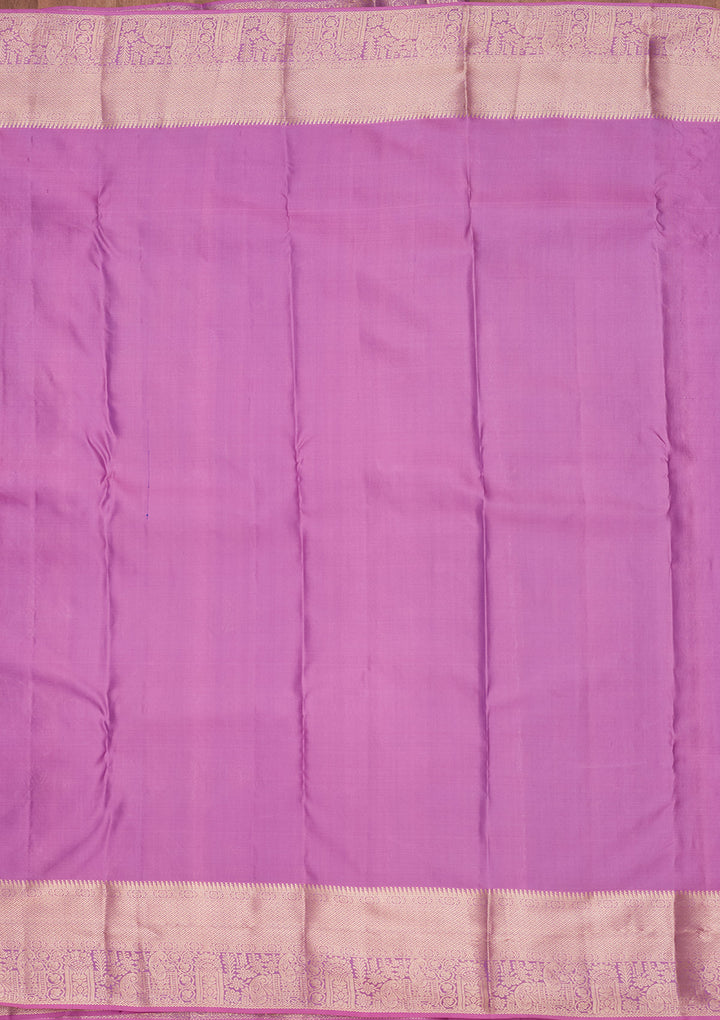 Lavender Zariwork Silk Saree