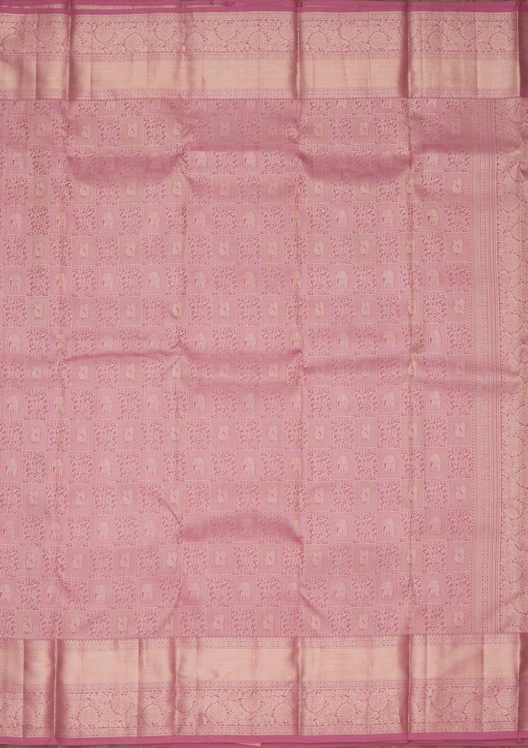 Onion Pink Zariwork Silk Saree