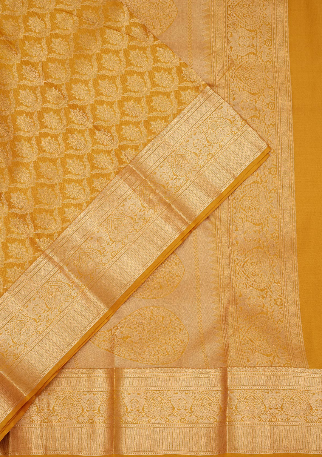 Mustard Zariwork Pure Silk Silk_Saree