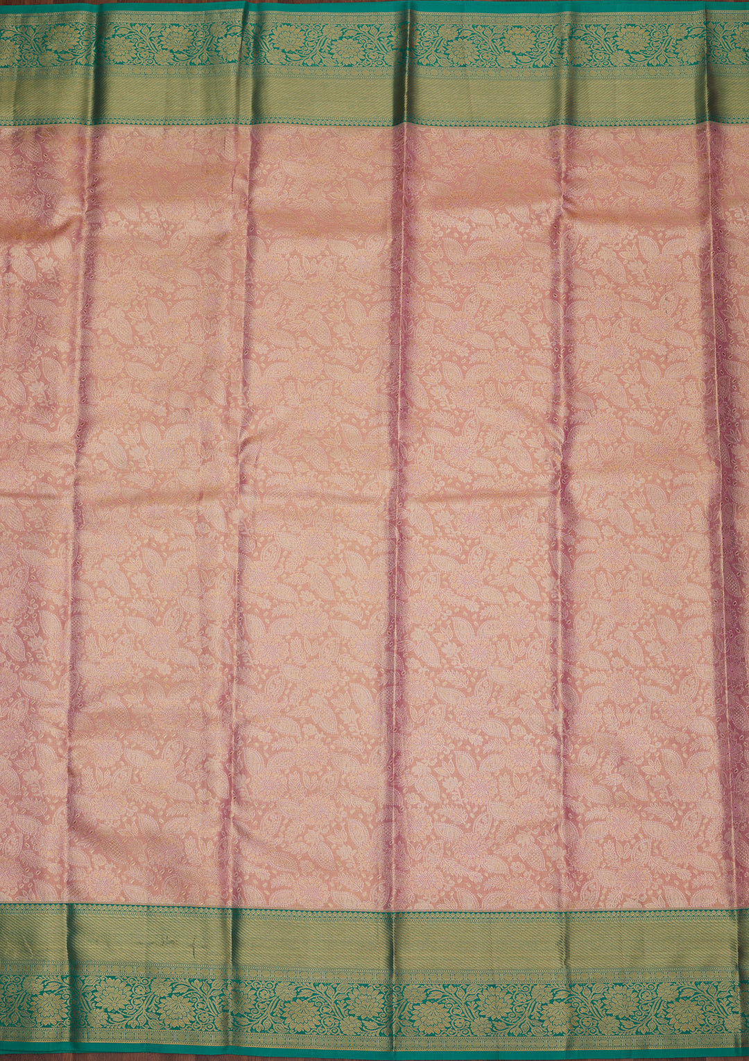 Baby Pink Zariwork Pure Silk Saree