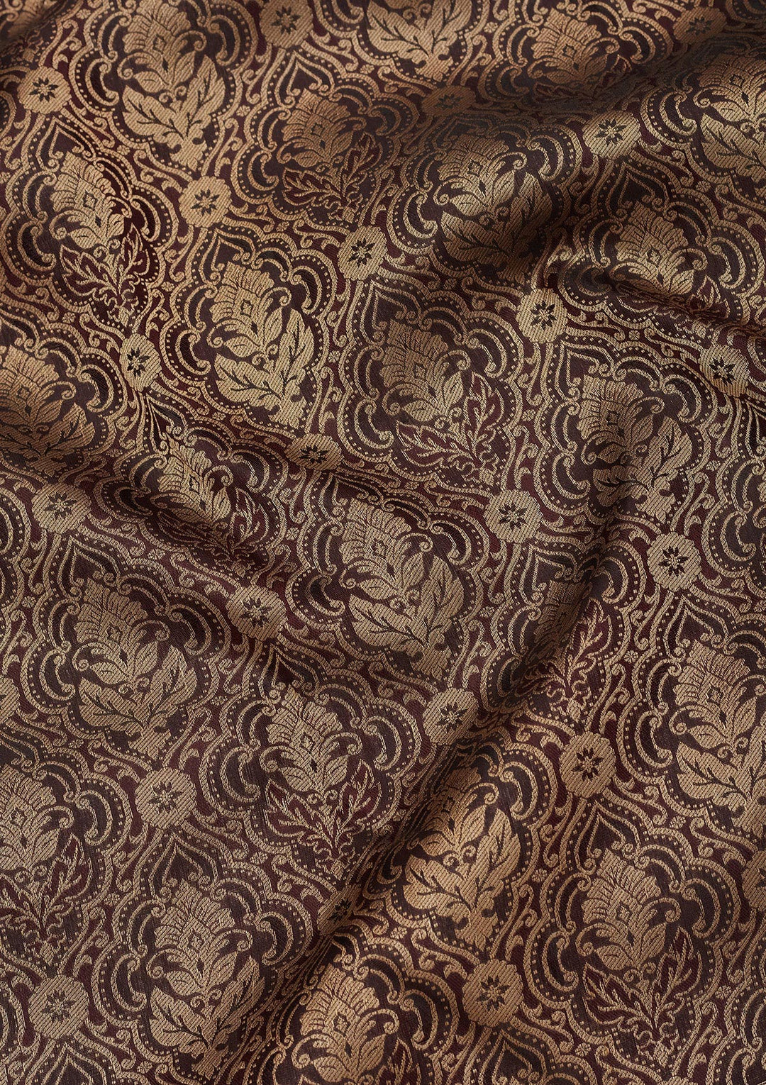 Brown Zariwork Silk Saree