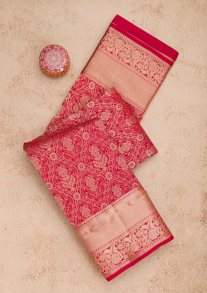Red Zariwork Pure Silk Saree