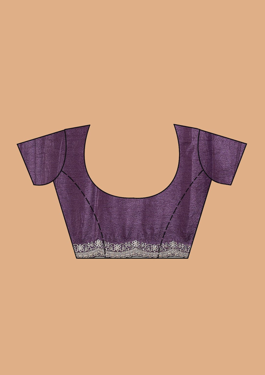 Purple Gold Zariwork Tissue Saree