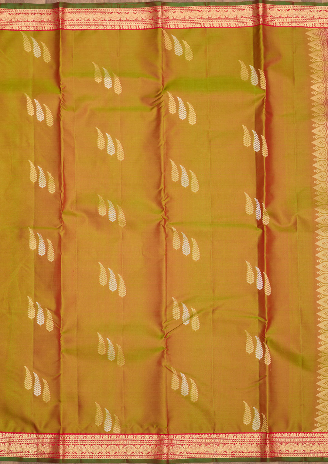 Mehendi Zariwork Pure Silk Saree