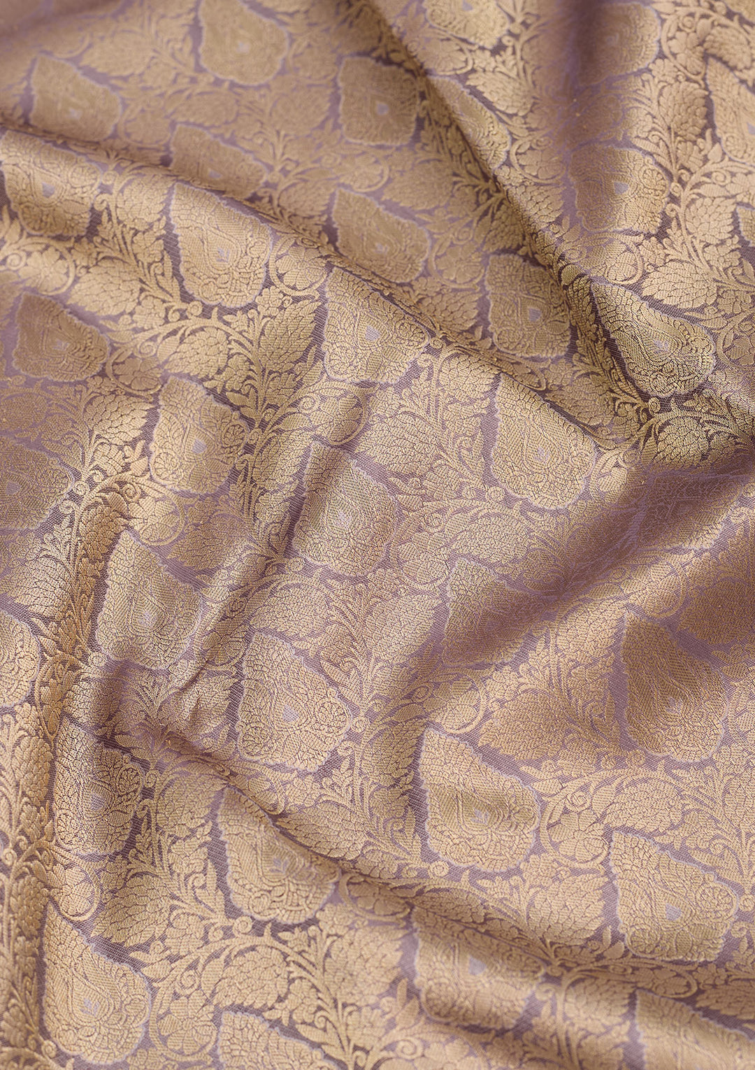 Dark Grey Zariwork Pure Silk Saree