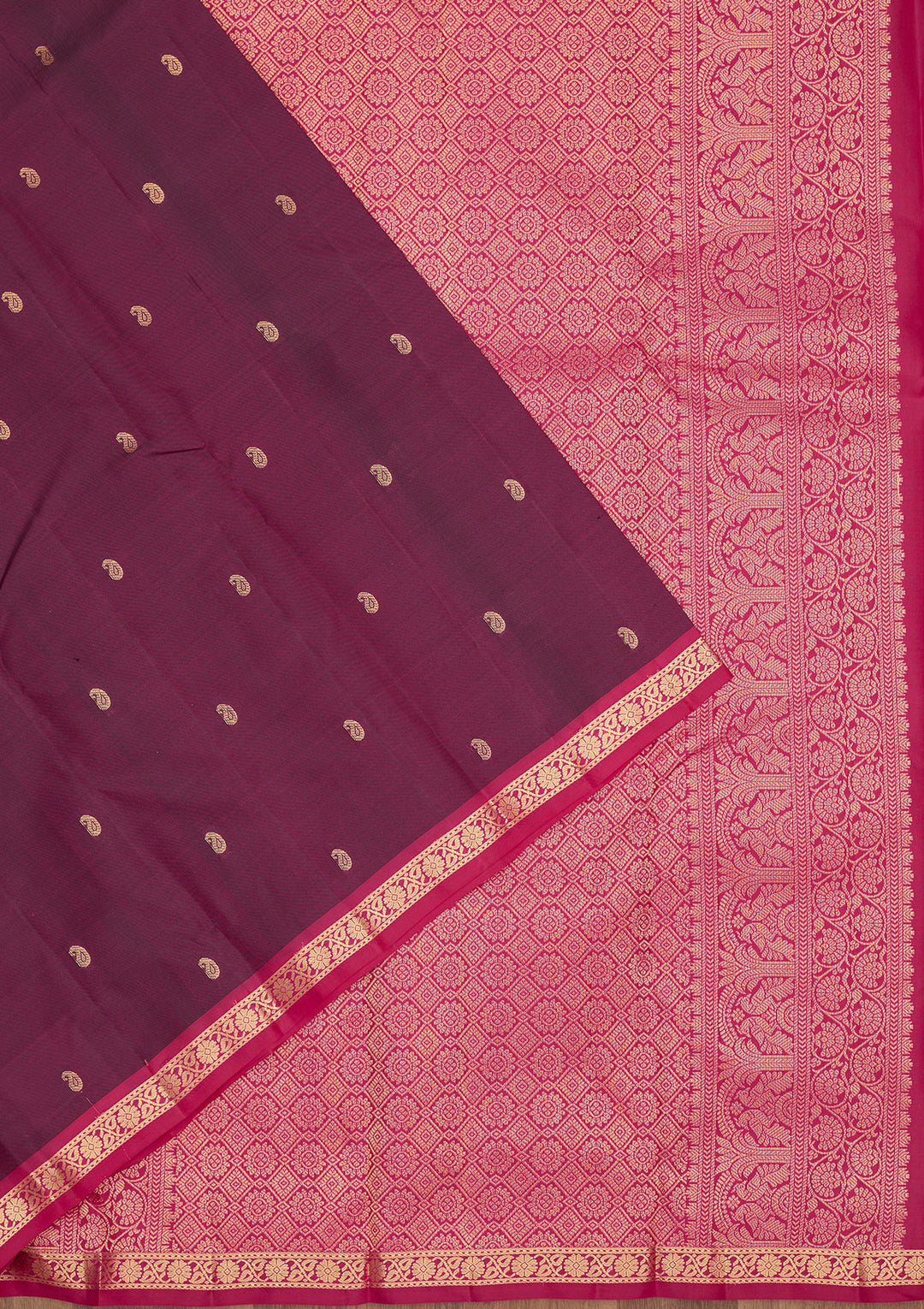 Purple Zariwork Pure Silk Saree